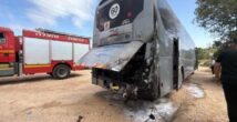 На окраине Хайфы загорелся школьный автобус